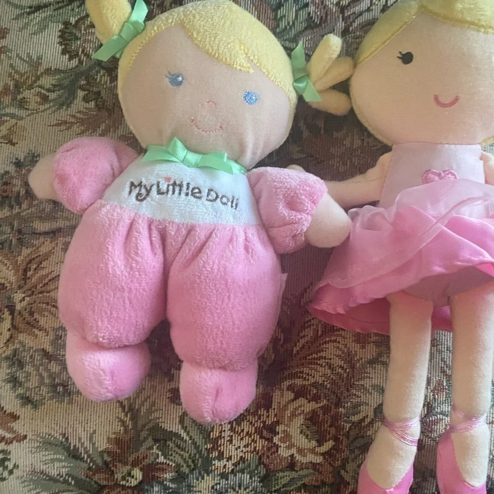 Carter's Just One Ballerina Rattle & Fisher-Price My Little Doll Pink Plush Toys